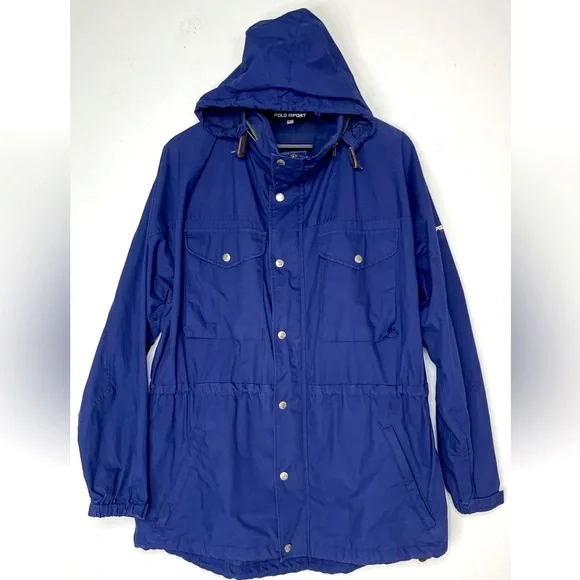 Ralph Lauren Polo Sport Full Zip, Button Flap Cover. Hooded Jacket. Size: M - Picture 7 of 7